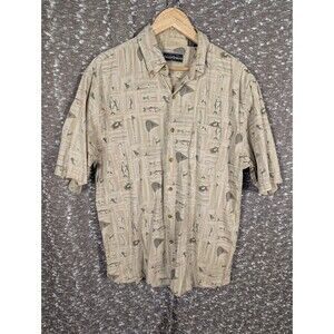 Field &‎ Stream Brown Fishing Polo Button Up Men's Large